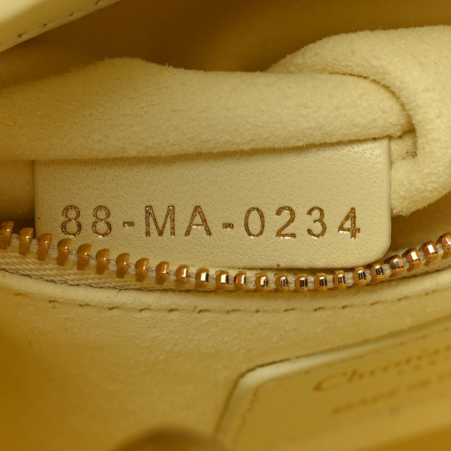 Lambskin Cannage Mini Lady Dior Soft Yellow