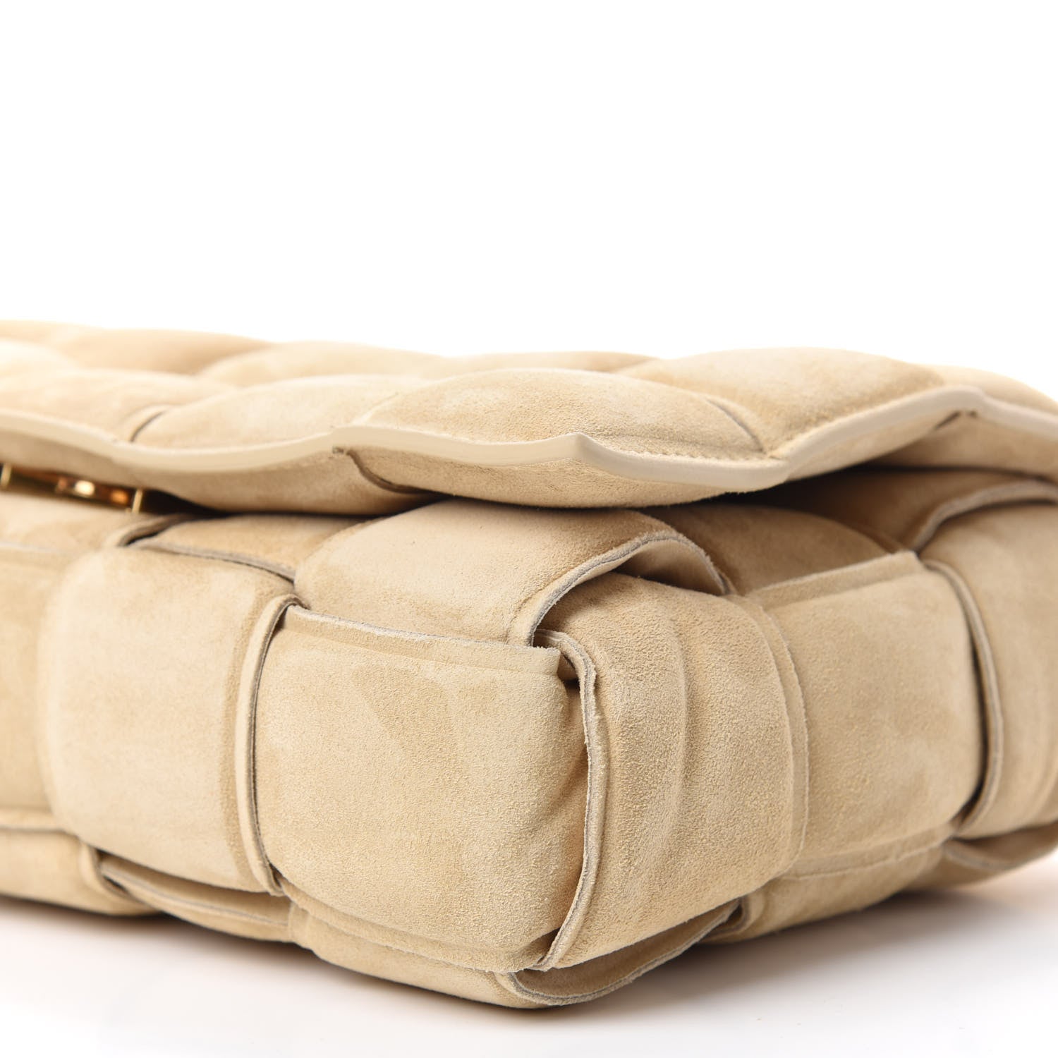 Bottega Veneta Suede Calfskin Maxi Intrecciato Padded Cassette Crossbody Bag Sand 7 of 11