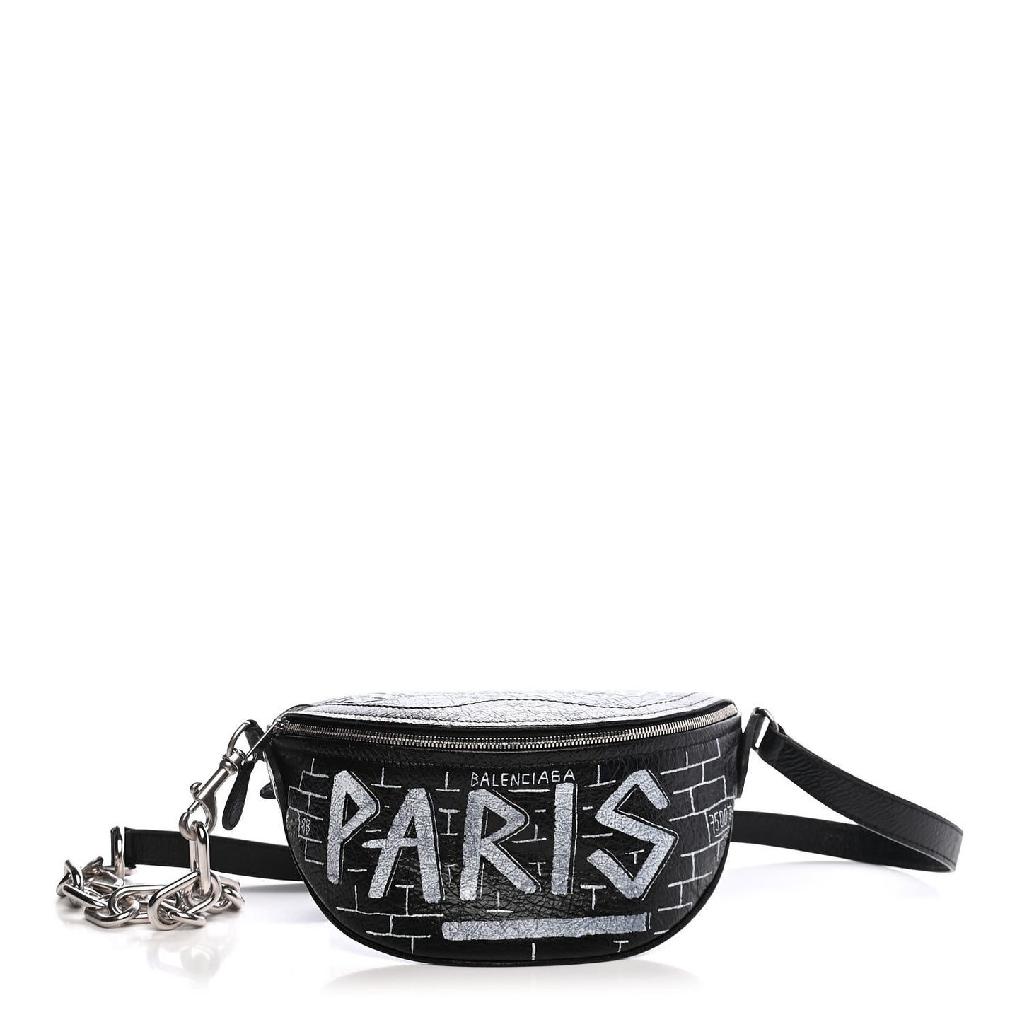 Agneau Arena Graffiti All Over XXS Souvenir Belt Bag Black White