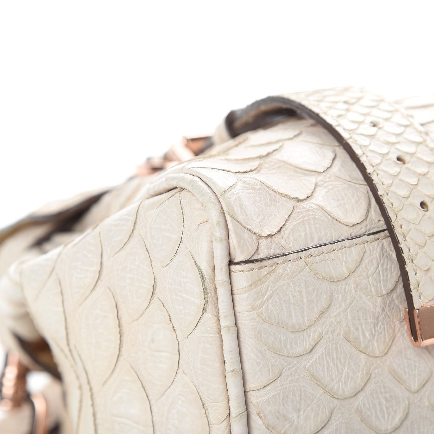 Mulberry Python Embossed Calfskin Medium Alexa White 10 of 19
