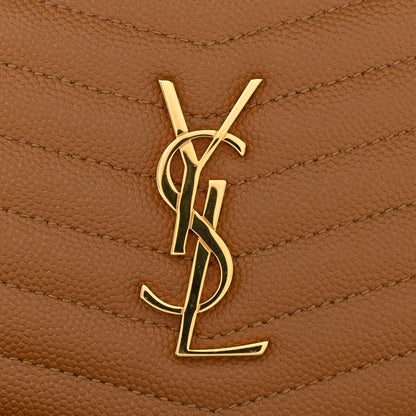 Saint Laurent Grain De Poudre Matelasse Monogram Mini Lou Camera Bag Dark Natural 11 of 11