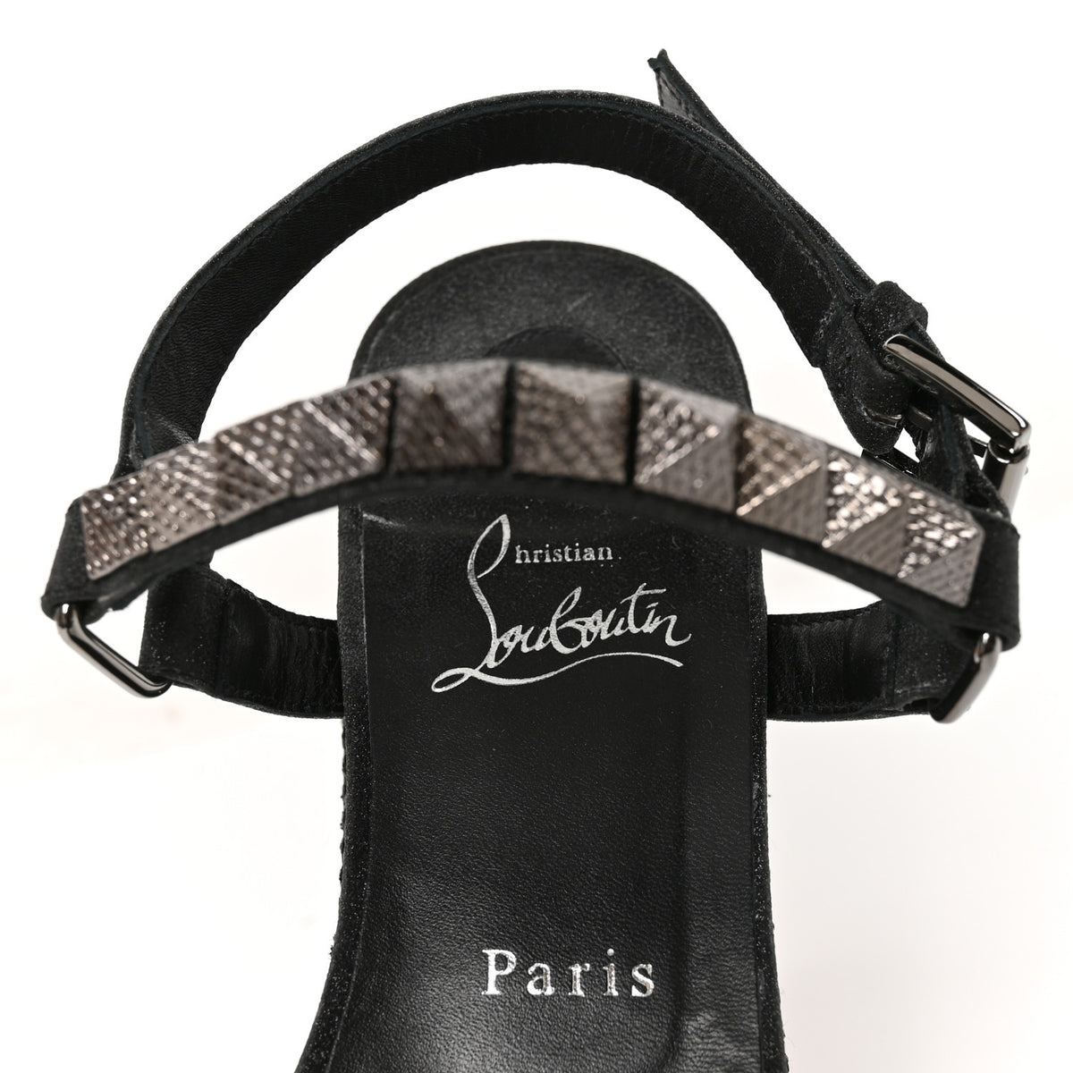 Christian Louboutin Nappa Pyraclou 60 Platform Sandals 41 Black 7 of 8
