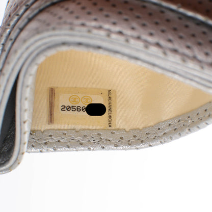 Chanel Perforated Lambskin Quilted Card Holder Light Silver 8 of 8