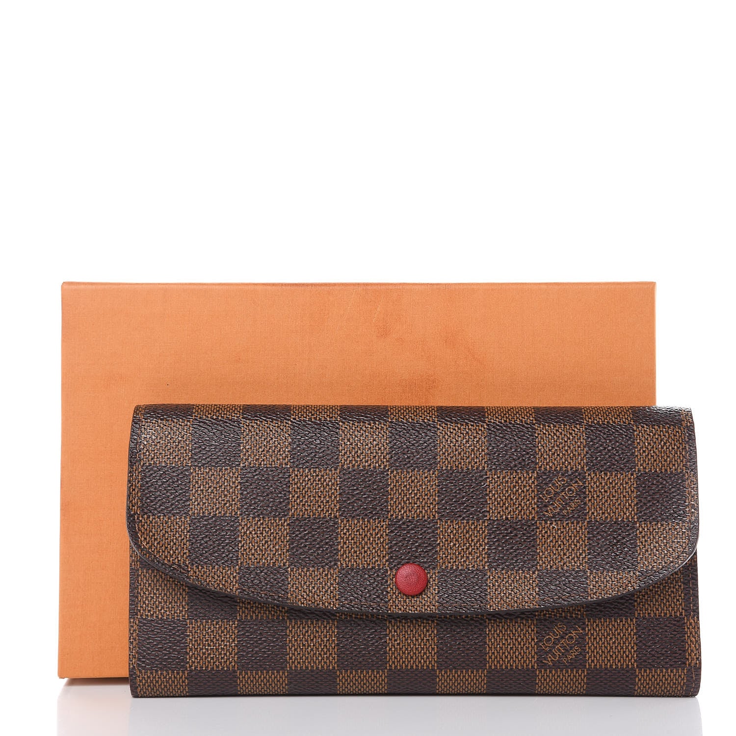 Louis Vuitton Damier Ebene Emilie Wallet Red 9 of 9