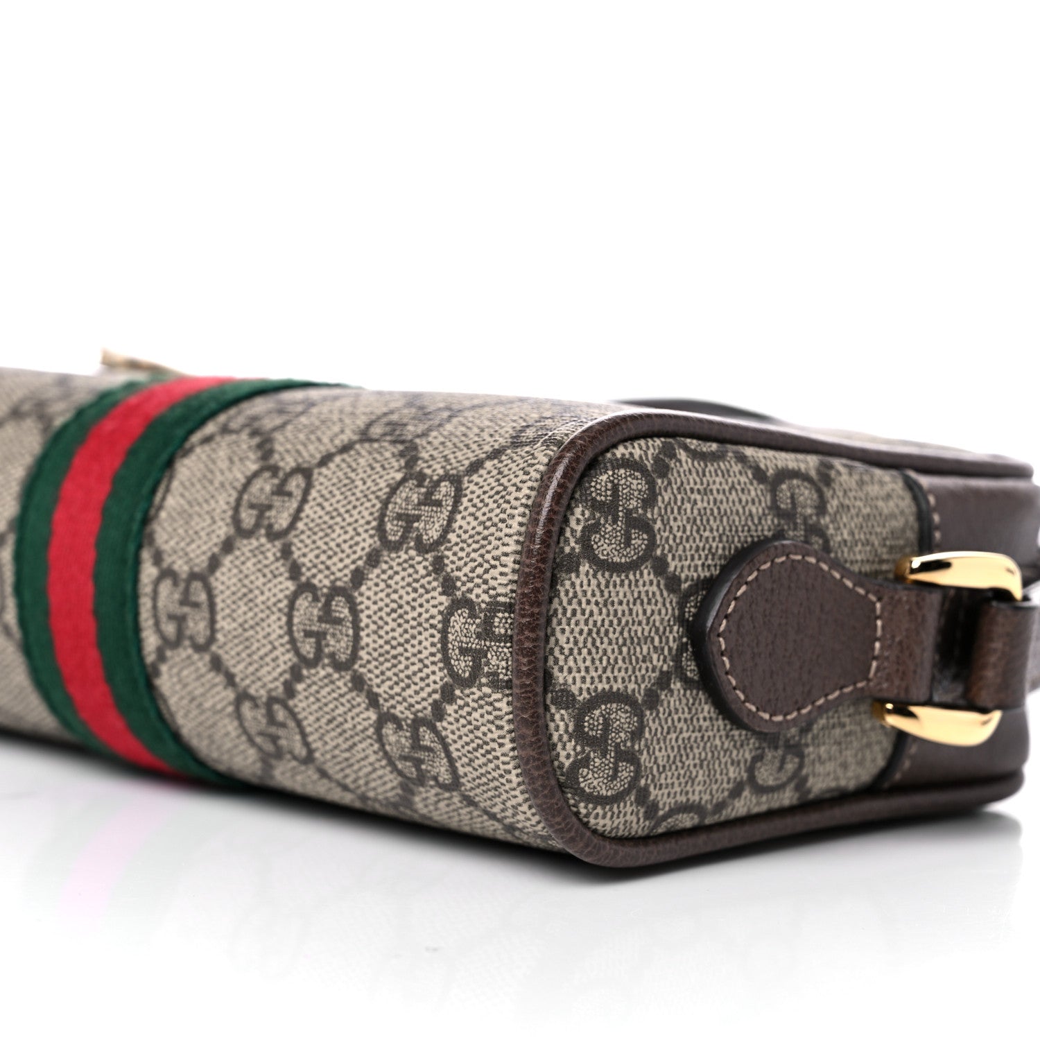 Gucci GG Supreme Monogram Web Mini Ophidia Shoulder Bag Brown 9 of 11
