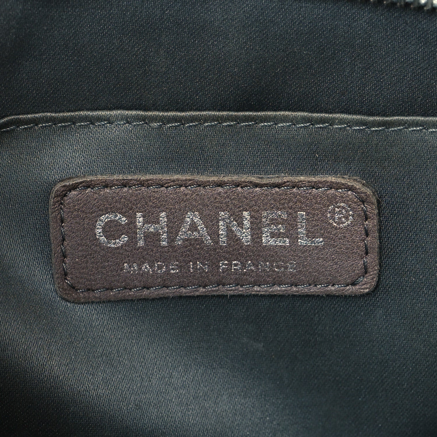 Chanel Metallic Patent Calfskin Lucky Symbols Pochette Silver 6 of 9