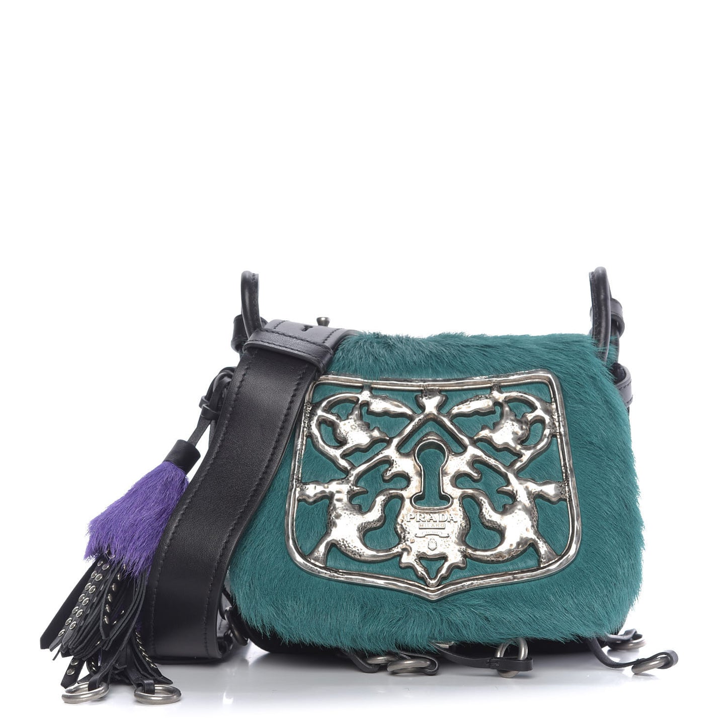 Cavallino Velluto Corsaire Antic Crossbody Bag Biliardo Black