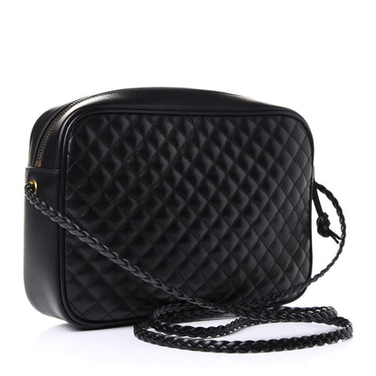 Gucci Calfskin Web Trapuntata Small GG Shoulder Bag Black 3 of 11