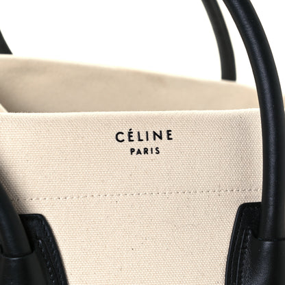Celine Cotton Canvas Medium Phantom Luggage White 7 of 10