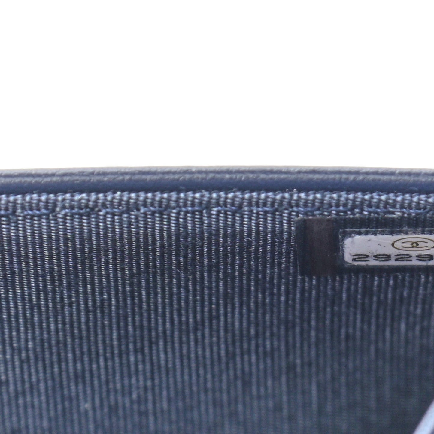 Caviar Quilted Boy Wallet On Chain WOC Navy