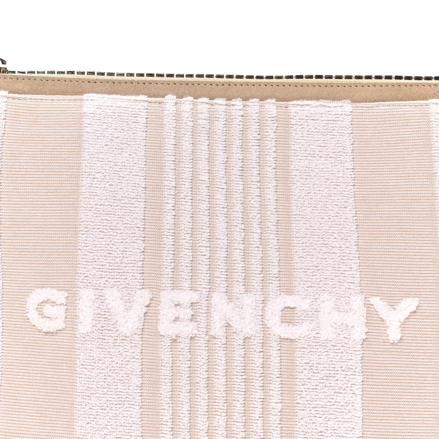 Givenchy Canvas Terry Striped Travel Pouch Ivory 7 of 7