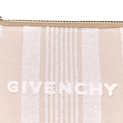 Givenchy Canvas Terry Striped Travel Pouch Ivory 7 of 7