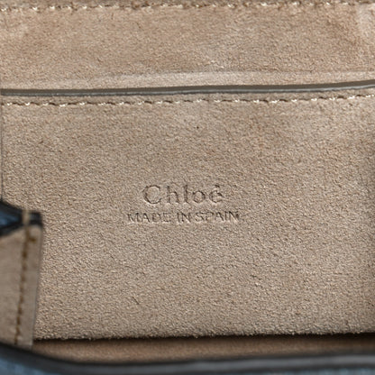 Chloe Suede Calfskin Mini Faye Bracelet Bag Washed Blue 6 of 11