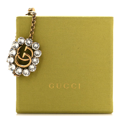 Gucci Metal Crystal Double G Bracelet Aged Gold 5 of 5