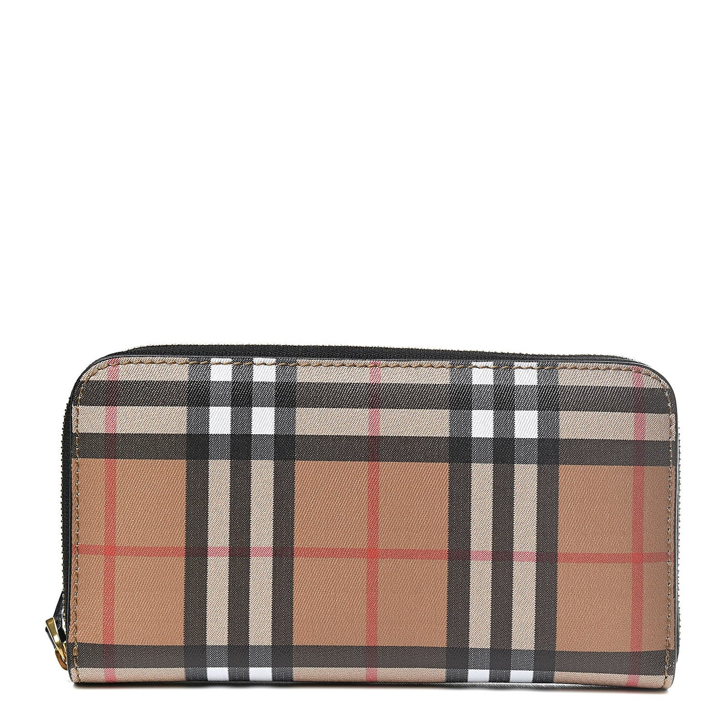 Vintage Check Elmore Zip Around Wallet Black