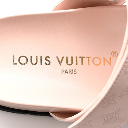 Louis Vuitton Mahina Bom Dia Flat Mule Sandals 38 Light Pink 6 of 9