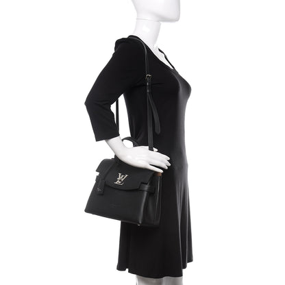 Louis Vuitton Calfskin Lockme Ever BB Black 2 of 13