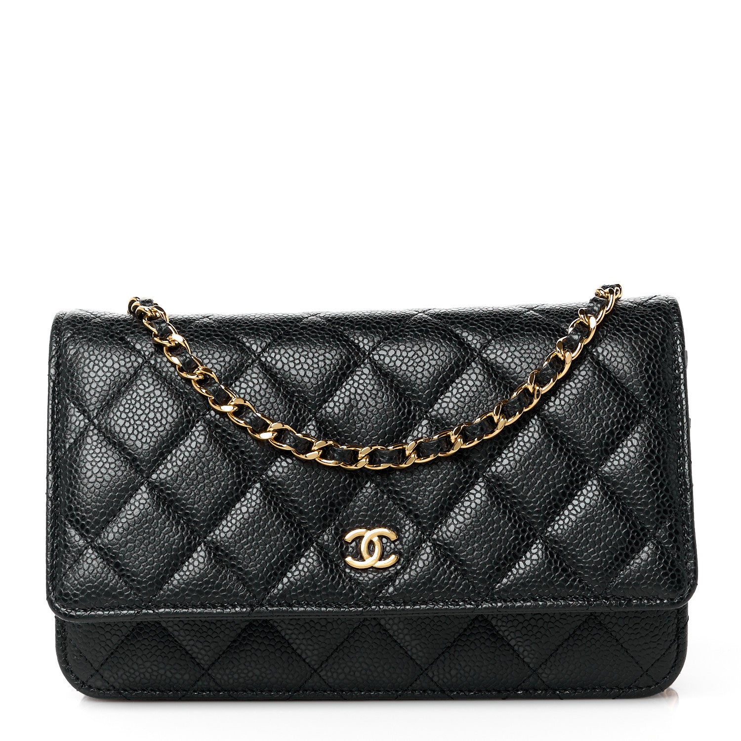 Chanel Caviar Quilted Wallet on Chain WOC Black 1 of 13