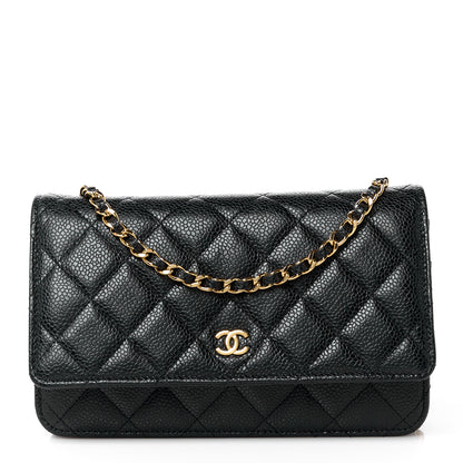 Chanel Caviar Quilted Wallet on Chain WOC Black 1 of 13