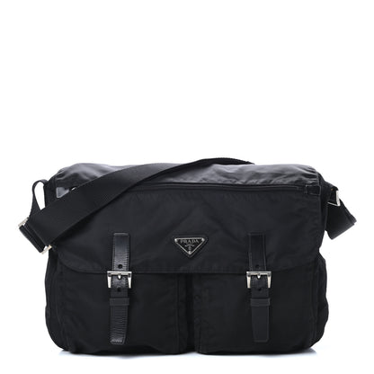 Prada Nylon Vela Messenger Bag Black 1 of 16