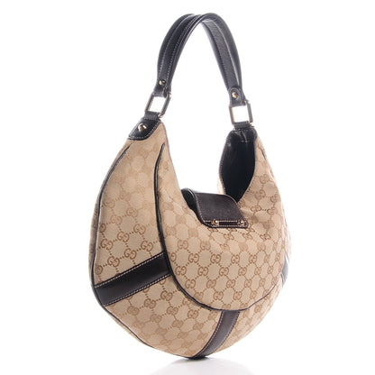 Gucci Monogram Horsebit Web Hobo Brown 3 of 7
