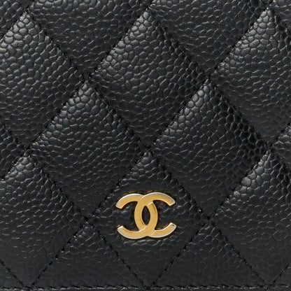 Chanel Caviar Quilted Yen Wallet Black 12 of 12
