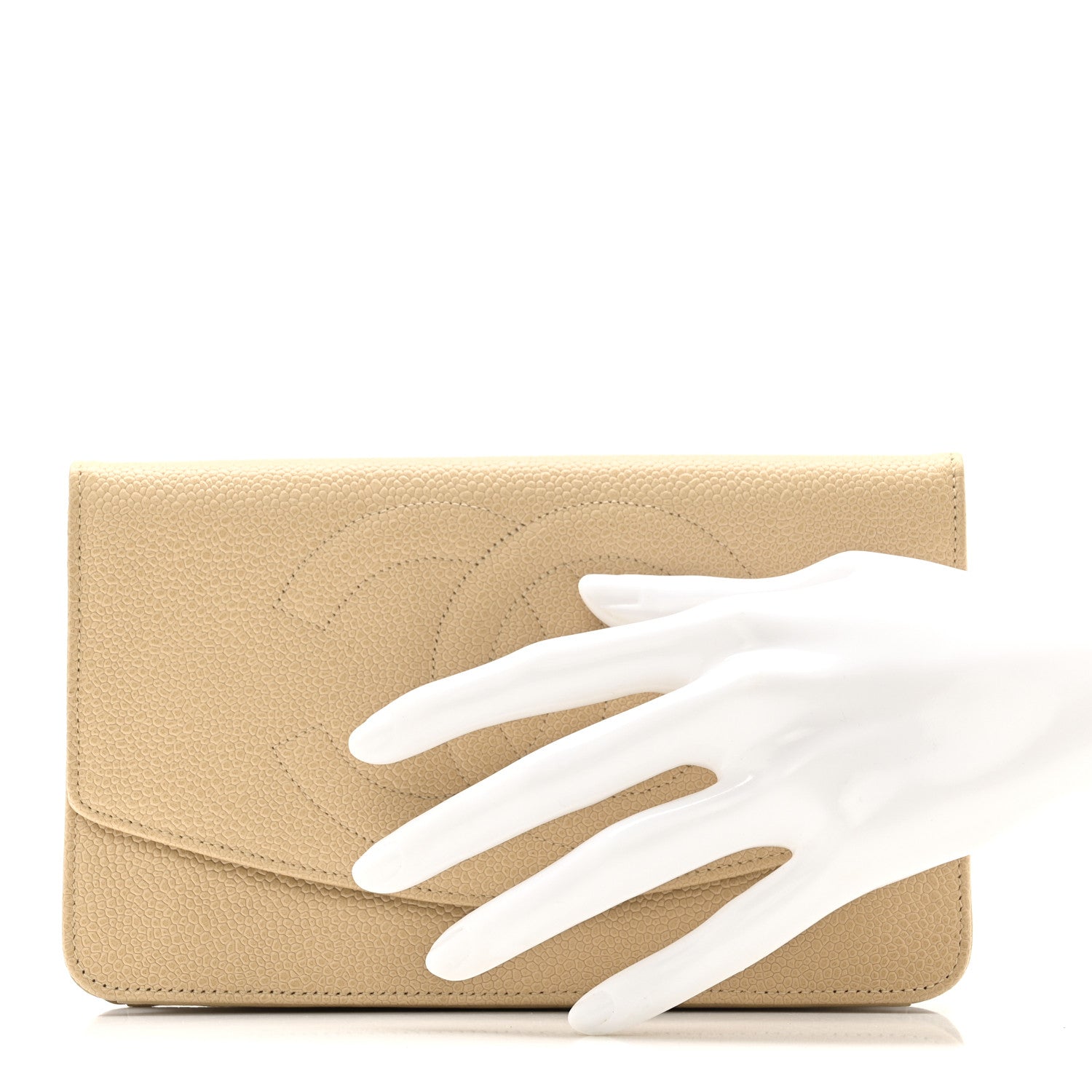 Chanel Caviar CC Timeless Flap Wallet Beige 1820428 – FASHIONPHILE