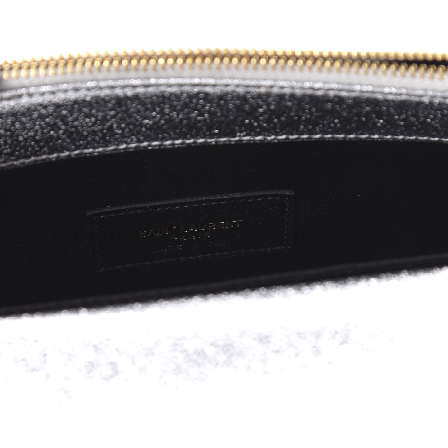 Metallic Calfskin Matelasse Chevron Monogram Envelope Chain Wallet