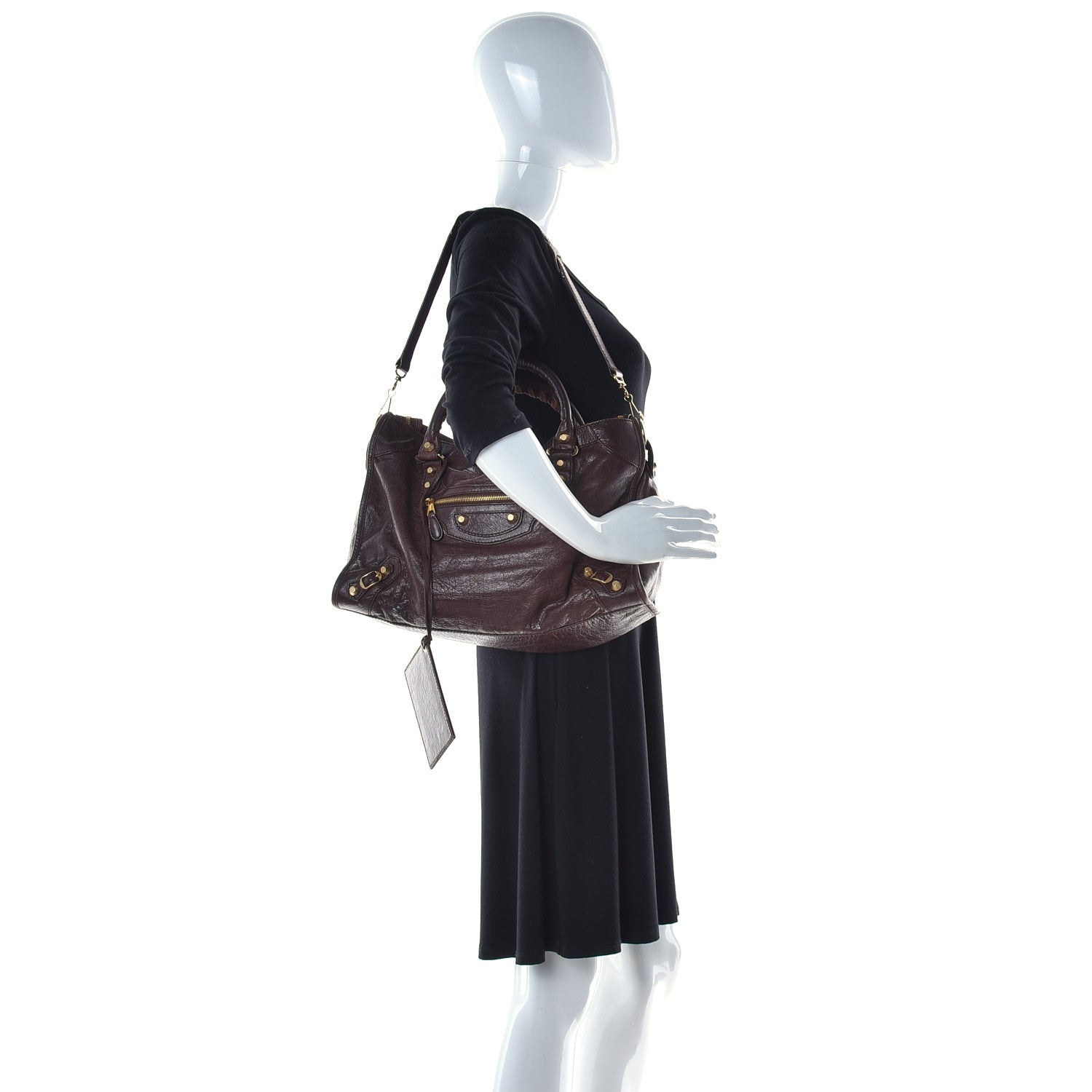 Balenciaga Agneau Giant 12 Gold Hardware City Cigare Fonce 2 of 17