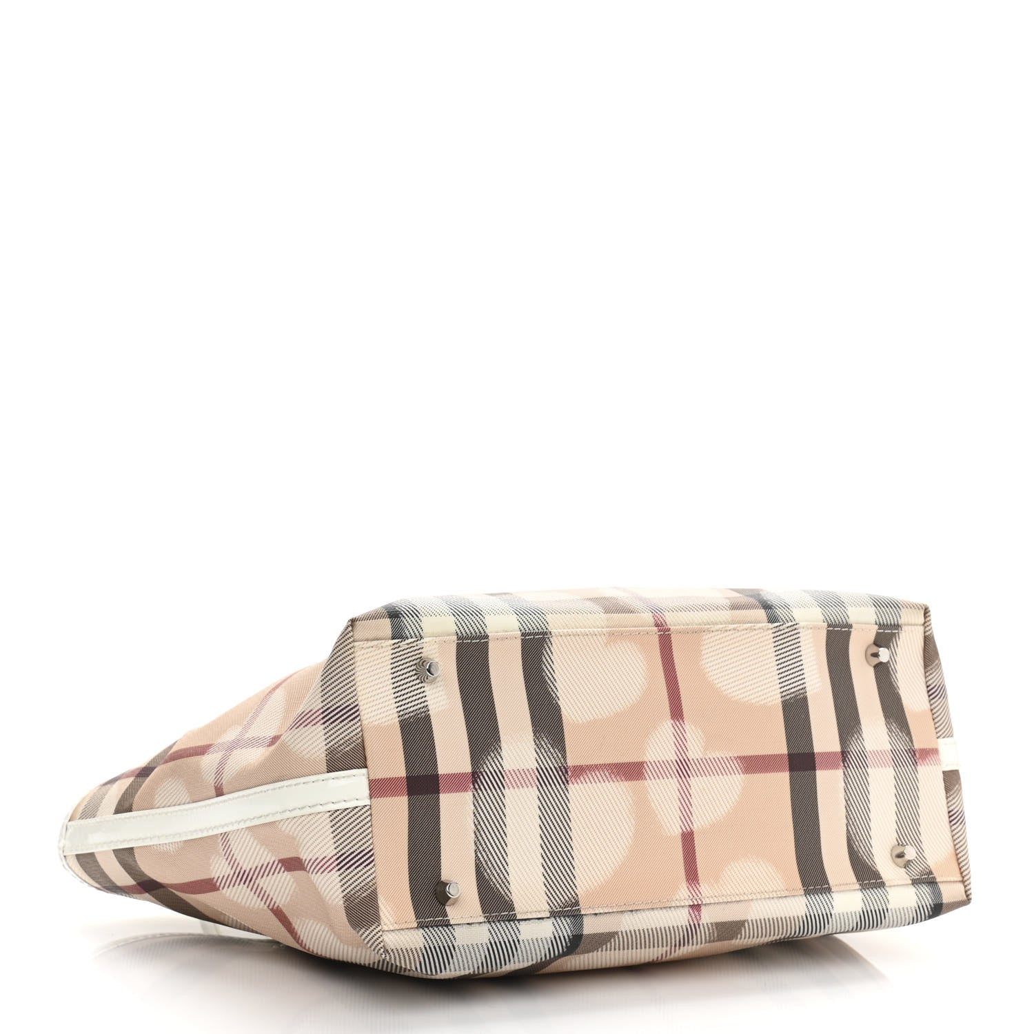 Burberry Supernova Check Hearts Small Nickie Tote White 4 of 10