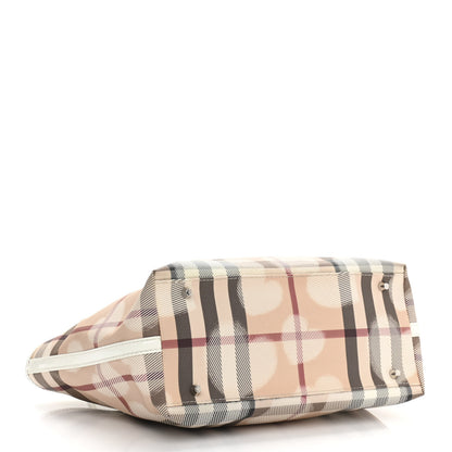 Burberry Supernova Check Hearts Small Nickie Tote White 4 of 10