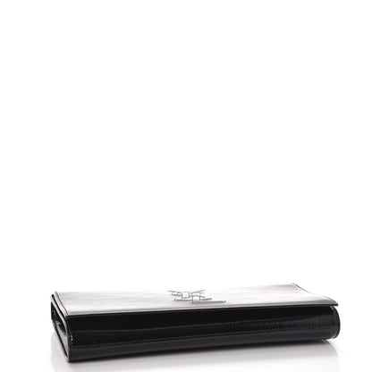 Saint Laurent Textured Patent Monogram Large Belle De Jour Clutch Black 4 of 7
