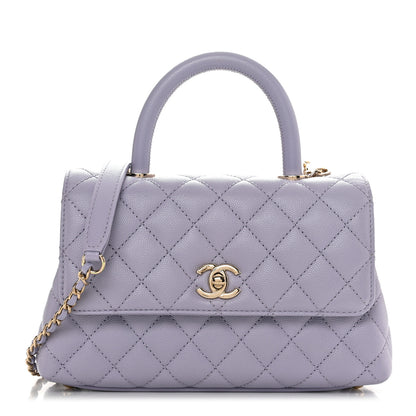 Chanel Caviar Quilted Mini Coco Handle Flap Light Purple 1 of 11