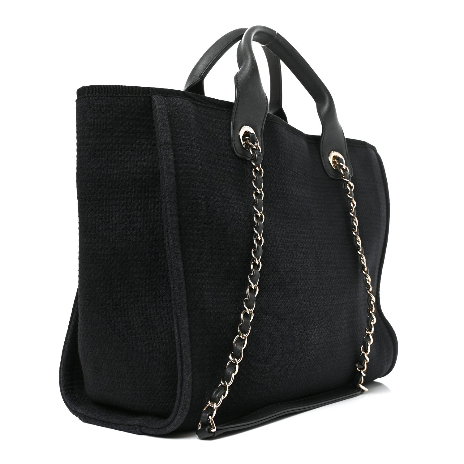 Chanel Mixed Fibers Small Deauville Tote Black 2 of 9