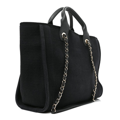Chanel Mixed Fibers Small Deauville Tote Black 2 of 9