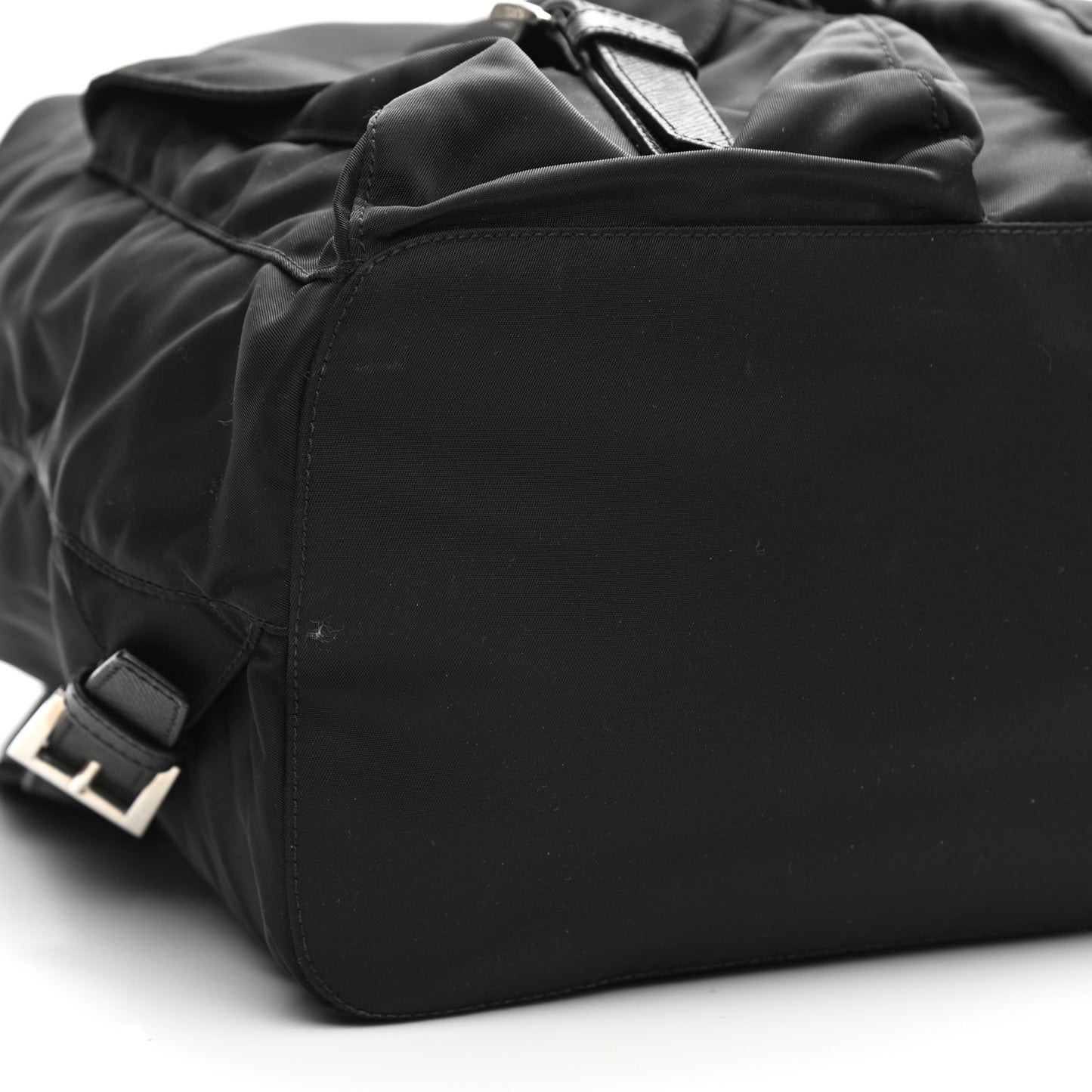 Tessuto Nylon Saffiano Medium Backpack Black
