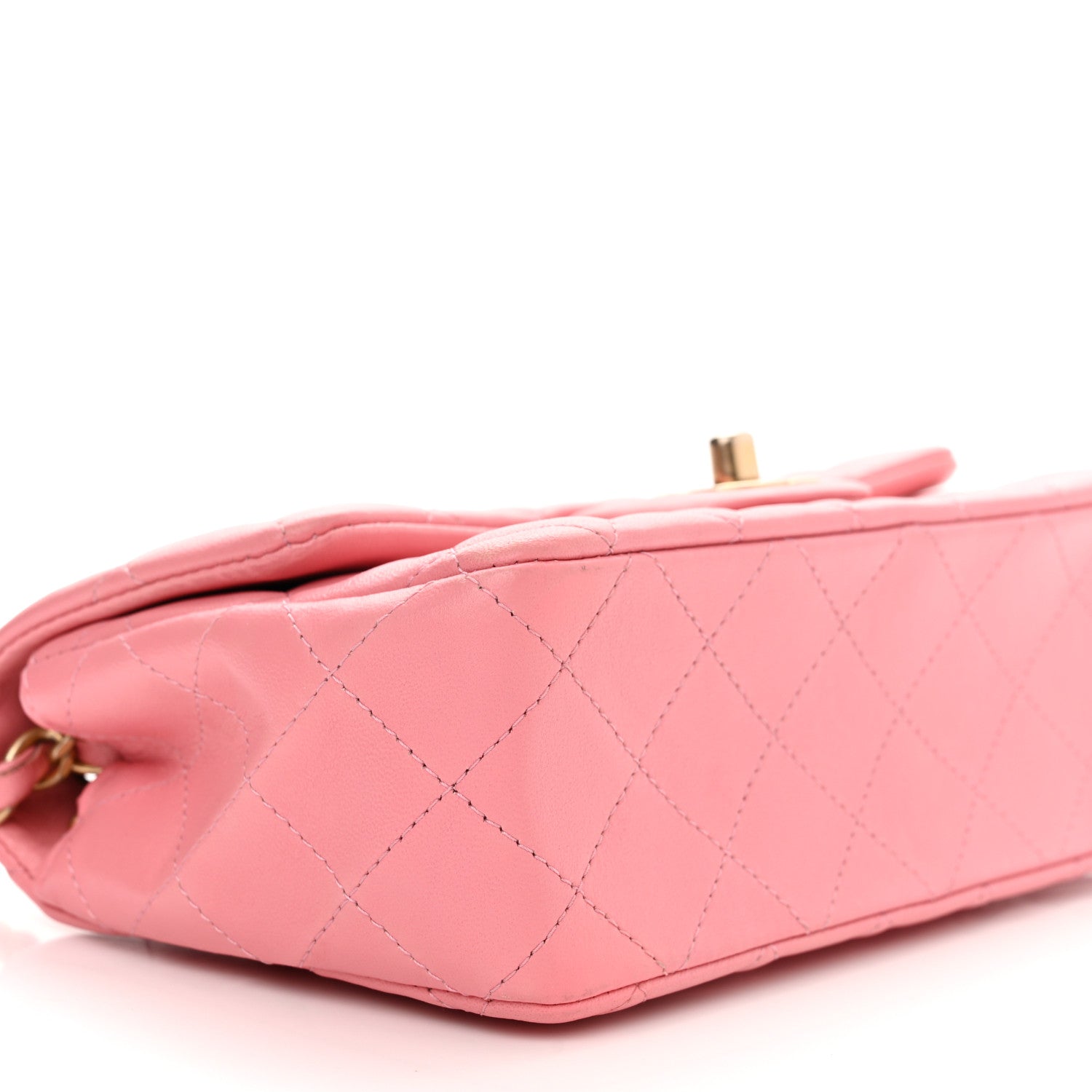 Chanel Lambskin Quilted Mini Rectangular Flap Pink 8 of 11