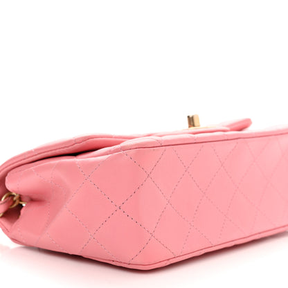 Chanel Lambskin Quilted Mini Rectangular Flap Pink 8 of 11