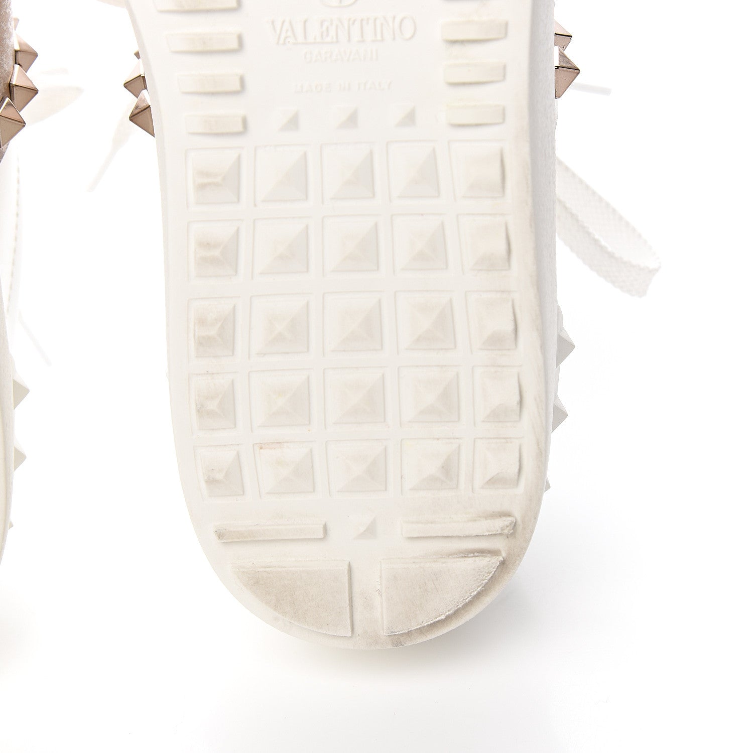 Valentino Garavani Calfskin Rockstud Untitled Open Sneakers 37 White Pewter 15 of 18