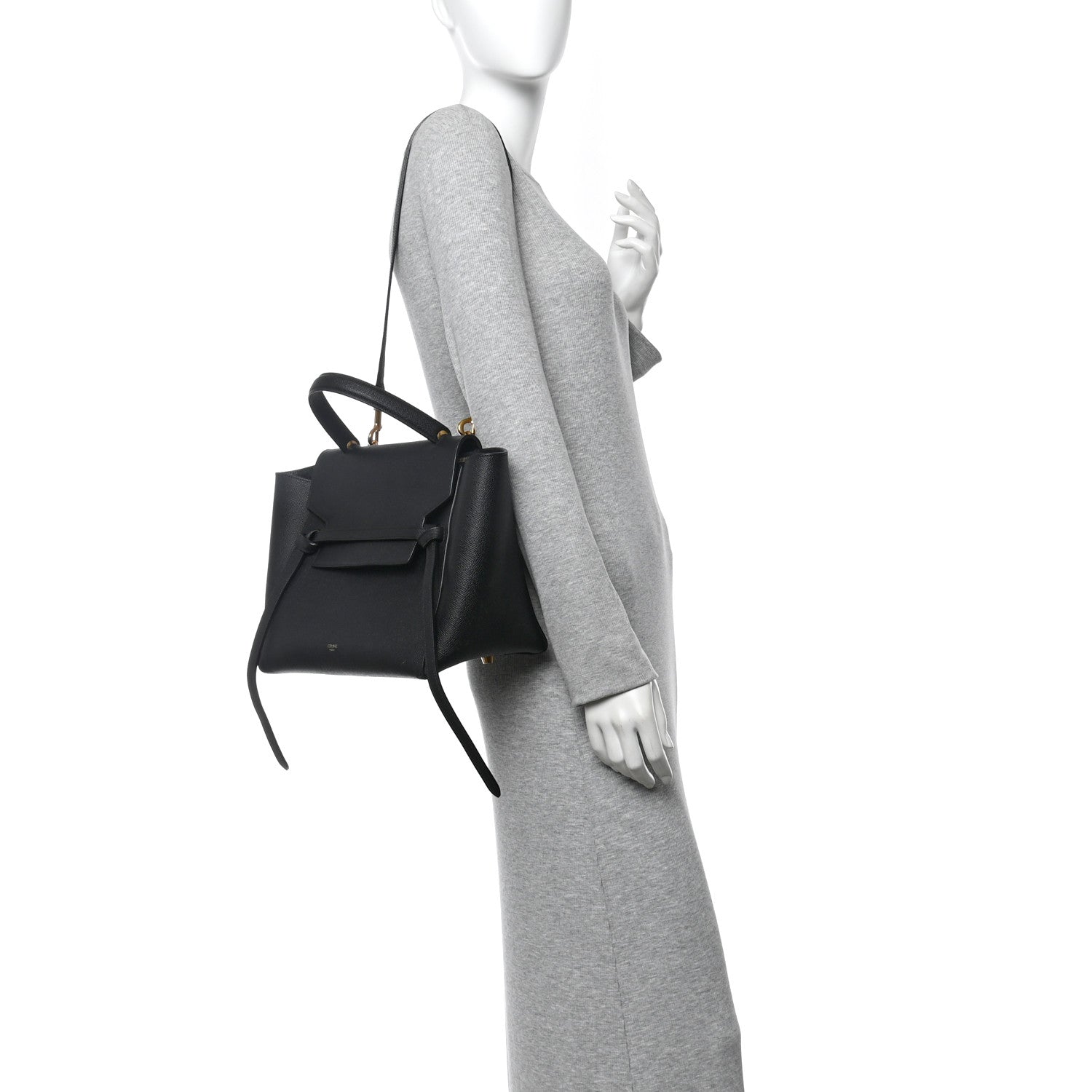 Celine Grained Calfskin Mini Belt Bag Black 2 of 16