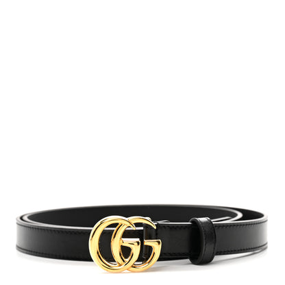 Gucci Calfskin Double G 20mm Belt 95 38 Black 1 of 5