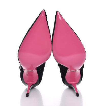 Gucci Lace Pizzo Venice Pumps 37.5 Black 5 of 8