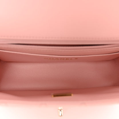 Chanel Lambskin Quilted Mini Top Handle Rectangular Flap Light Pink 5 of 10
