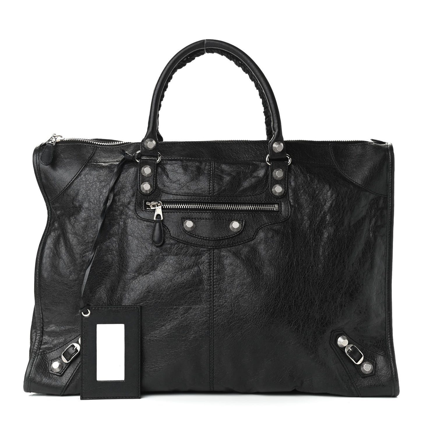 Agneau Giant 21 Silver Hardware Weekender Black