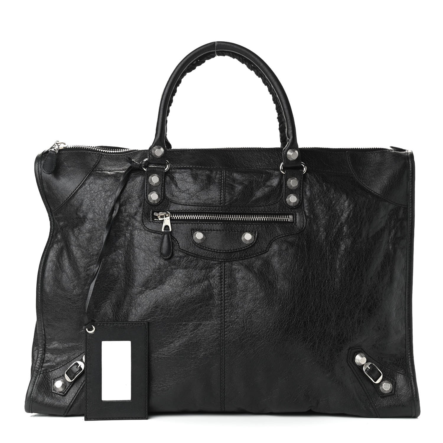 Balenciaga Agneau Giant 21 Silver Hardware Weekender Black 1 of 9