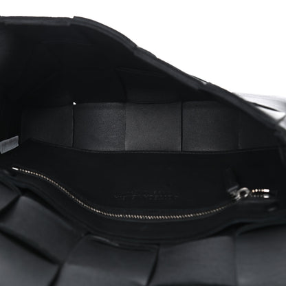Bottega Veneta Lambskin Maxi Intrecciato Cassette Crossbody Bag Black 5 of 9