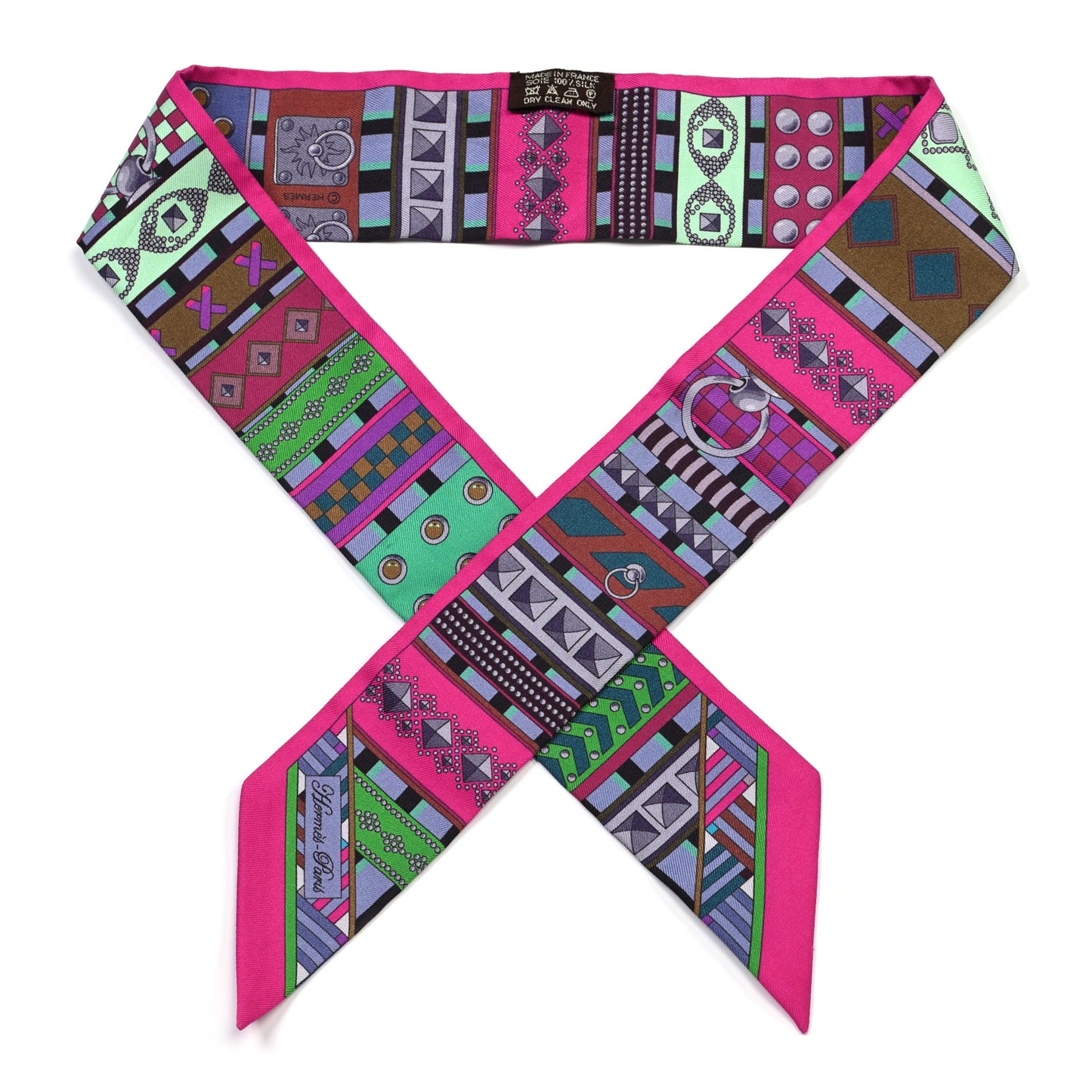 Silk Colliers de Chiens Twilly Fuchsia Vert Mauve