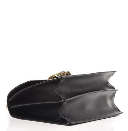 Gucci Calfskin Bamboo Web Large Dionysus Top Handle Bag Black Bright Evergreen Hibiscus Red 4 of 11