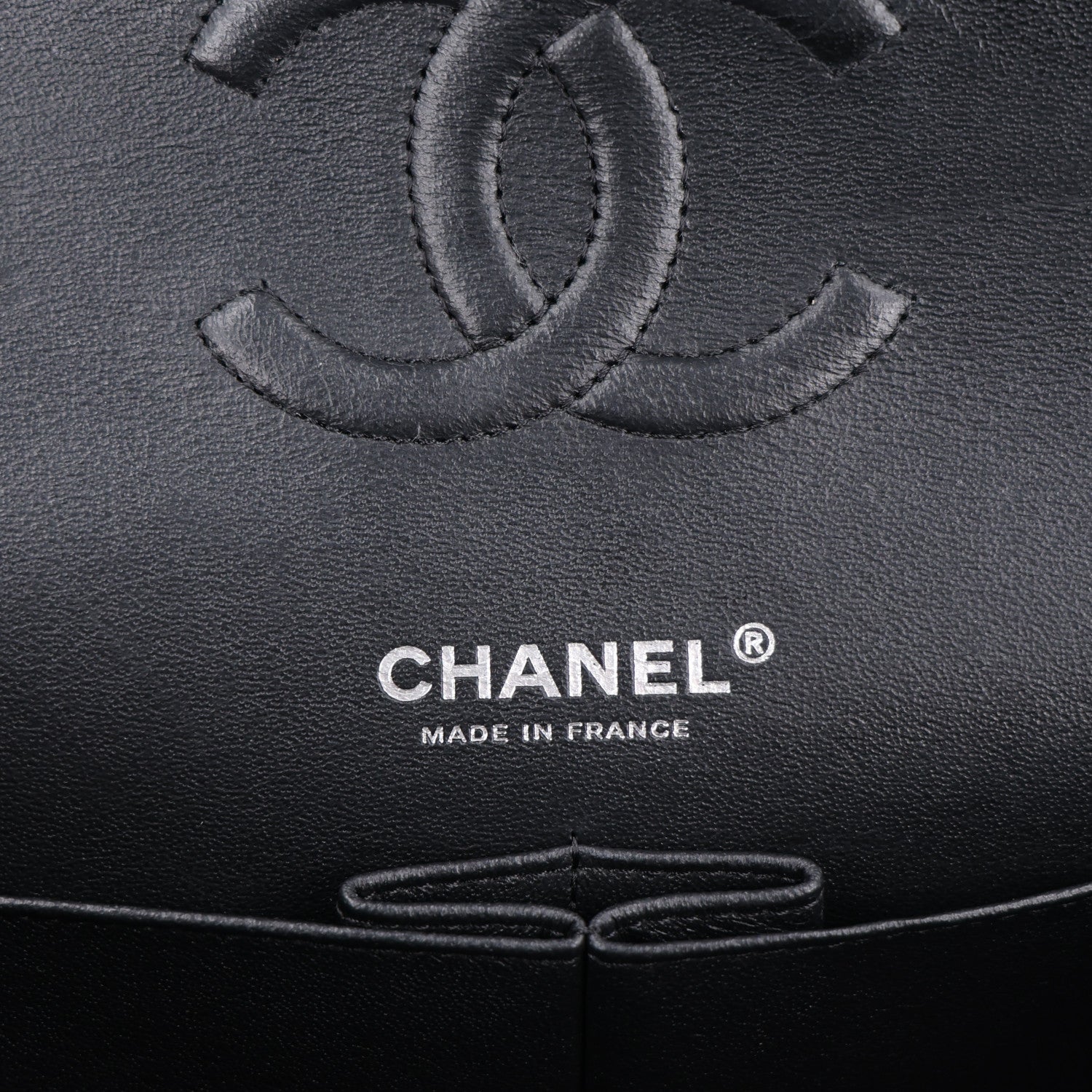 Chanel Shiny Crumpled Calfskin Quilted Medium Double Flap So Black 6 of 11