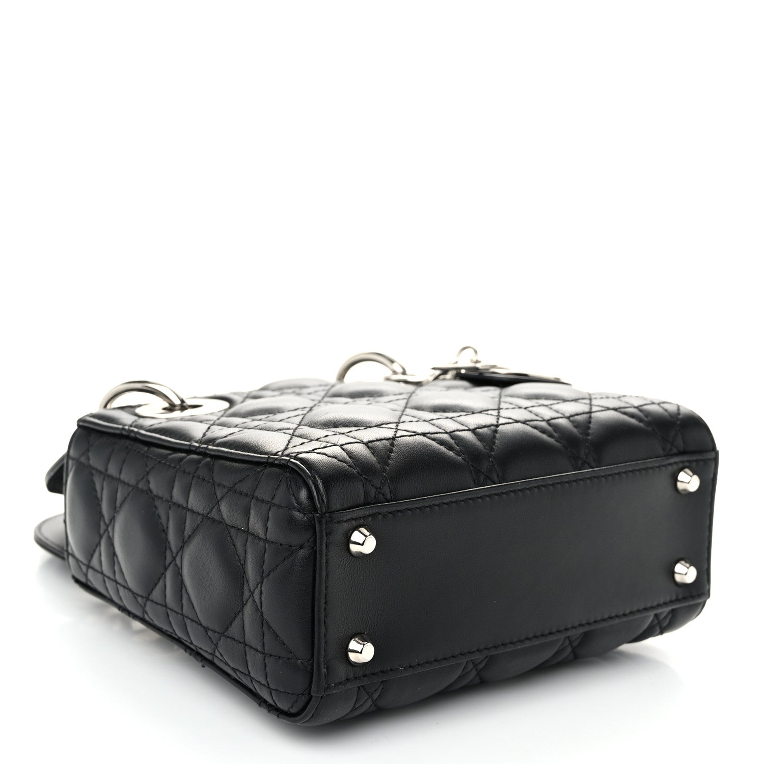 Christian Dior Lambskin Cannage Mini Lady Dior Black 4 of 10